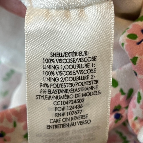 🥑Alice + Olivia Keela Floral Print Smocked Button-Front Dress size 12 - Picture 8 of 13